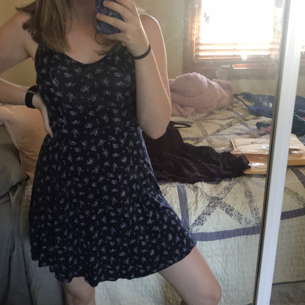 Aeropostale Spaghetti Strap Purple Floral Dress
